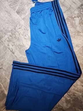 New Adidas Originals Woman's Sizes Firebird Track Pants Blue Black